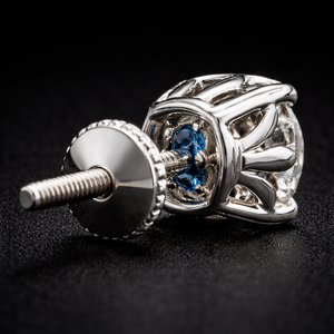 ต่างหูเพชรแพลตตินั่มระดับพรีเมียม ทรงบริลเลียนท์คัท ความเงางามสูง เครื่องประดับเรียบหรู ทนทาน ของขวัญสุดหรูสำหรับผู้หญิง - Product Image 5