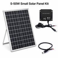 Panneau solaire monocristallin mini 5W 6V 10W 20W, panneau solaire polycristallin, longueur de câble personnalisée avec trous de fixation pour l'éclairage paysager