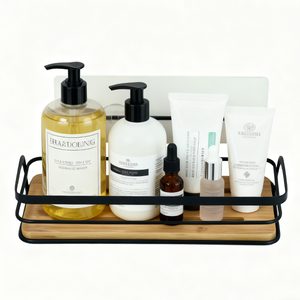 Meuble de rangement à roulettes en plastique blanc pour salle de bain, avec tiroirs, étagères murales, accessoires et crochets - Product Image 4