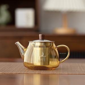 Juego de té Kung Fu de acero inoxidable para el hogar moderno de diseño Original 2024, <span class=keywords><strong>tetera</strong></span> de separación de agua con <span class=keywords><strong>cucharón</strong></span> de baja fuga - Product Image 4