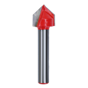V-Shaped <b>Router</b> <b>Bit</b> 1/4 Shank Carbide Tipped For Woodworking Trim And Grooving - Product Image 2