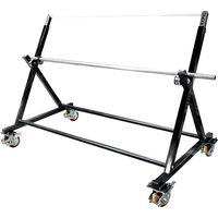 Distributeur de papier kraft métallique JH-Mech personnalisé avec broche rotative polie, flexible, mobile et à roulettes verrouillables
