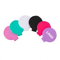 Miroir de poche pliable avec logo personnalisé, miroir de maquillage rond portable à une seule face pour les voyages, cadeaux promotionnels
