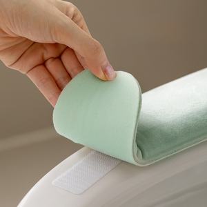 Alfombrilla Adhesiva Moderna para Tapa de Inodoro, Suave, Lavable, Engrosada, para Otoño e Invierno, con Forma de Asiento Alargado, para Uso Doméstico - Product Image 3