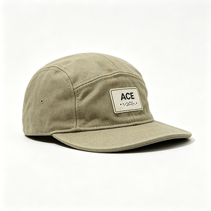 Gorra de Campamento de Lona con Visera Plana y Etiqueta Tejida Personalizada ACE, 5 Camper Hat, para Deportes al Aire Libre, con Correa Trasera Ajustable, Unisex - Product Image 5