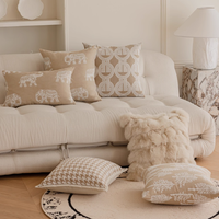 Haferflocken Beige Luxus Sofa kissen Gewebte Kissen bezüge mit modernen französischen Vintage-Stil für Zuhause und Wohnzimmer Dekor