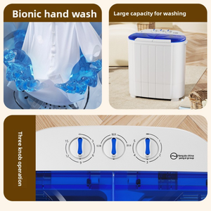 <span class=keywords><strong>Lave</strong></span>-<span class=keywords><strong>linge</strong></span> semi-automatique mini à double cuve <span class=keywords><strong>avec</strong></span> essoreuse en acier pour bébés, enfants et usage domestique - Product Image 6