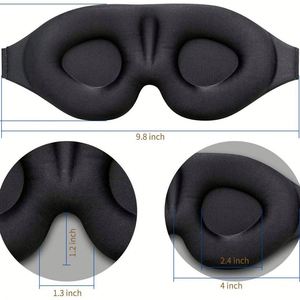 Masque de sommeil personnalisé en gros avec logo, masque oculaire 3D en mousse à mémoire de forme à pression zéro pour cadeau promotionnel d'entreprise - Product Image 3