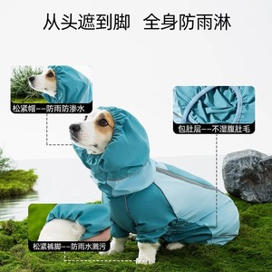 Imperméable Corgi bleu paon violet pour petits et moyens chiens, vêtement d'extérieur imperméable quatre saisons - Product Image 4