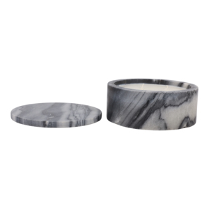 Scatola portaoggetti decorativa in marmo con coperchio rotondo per soggiorno, camera da letto, bagno - Product Image 3
