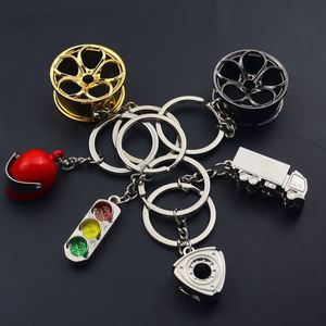 Custom Logo Automotive Car, Parts Set Keychain Pistondisc Brake Rotor Turbo Metal Keychain For Promotion Gift/ - Product Image 1