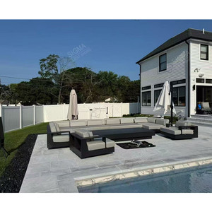 Muebles de Aluminio de Estilo Moderno al por Mayor, Sofá Modular Seccional para Patio, Jardín y Exteriores - Product Image 3