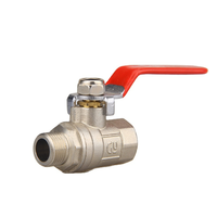 Vanne à boisseau sphérique en laiton à alésage réduit PN 16 à filetage mâle Vanne en laiton de norme européenne nickelée 1/2 "3/4" 1"