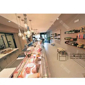 Customized Chocolate Display Counter Mall Food Furniture For Sale Display Food Showcase