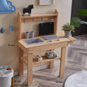 Juguete de Cocina de Madera Educativo para Niños con Fregadero, Grifo y Herramientas - Product Image 3