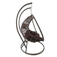 Balançoire en osier élégante chaise suspendue nid d'oiseaux de qualité supérieure balançoire extérieure chaise de camp jardin patio porche