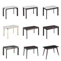 Meubles de salle à manger de haute qualité, table de salle à manger en bois et pierre, design moderne et luxueux, robuste et durable, pour hôtel
