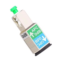 Adaptador Monomodo Tiancheng FTTH de Fibra Óptica SC APC Macho a SC UPC Hembra, Atenuador de 0.3dB, Cerámica+Metal, Pérdida de Retorno de 60dB, 1000