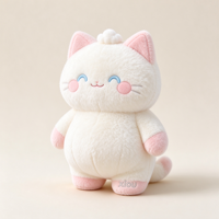 Jouets en peluche personnalisés en gros, poupées en peluche de haute qualité, logo brodé possible, cadeaux d'entreprise