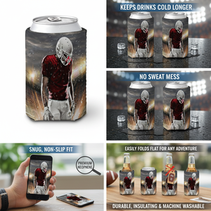 กระเป๋าเก็บความเย็นแบบนีโอพรีนลายการ์ตูนธีม NFL แบบสองชั้น สำหรับงานปาร์ตี้และแฟนกีฬา - Product Image 2