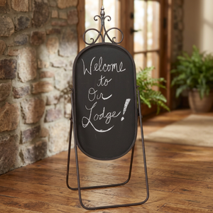 Chaman India Iron Vintage Two Sided Chalkboard Menu <b>Board</b> with Metal Stand - Product Image 3