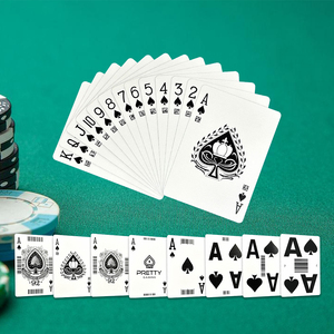 Kode QR kustom kartu bermain anti-curang kertas plastik Poker profesional untuk Kasino - Product Image 1