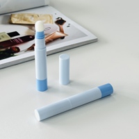 Tube de brillant à lèvres rond vide, emballage cosmétique en plastique avec applicateur éponge, logo personnalisé, pour rouge à lèvres liquide – Vente chaude