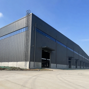Bâtiment d'atelier à structure en acier à <span class=keywords><strong>toit</strong></span> haut, entrepôt métallique préfabriqué pour garage de camions et réparation de véhicules lourds en Afrique - Product Image 3