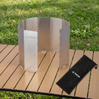 STARCAMP Pare-vent pliable en aluminium à 10 plaques pour réchaud de camping, portable, avec sac de transport en nylon pour l'escalade
