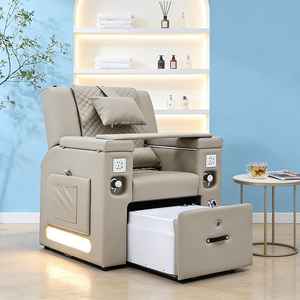 Sillón de Pedicura de Diseño Único para Salón de Belleza, Silla de Spa Eléctrica de Lujo con Masaje Reclinable, Moderna Silla de Baño para el Cuidado de los Pies con Luces - Product Image 3