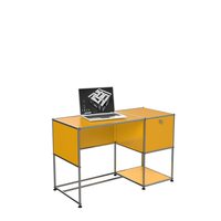 Système d'armoires modulaires, bureau de chambre, poste de travail informatique, unité de rangement minimaliste moderne en acier inoxydable, mobilier pour hôtel et maison