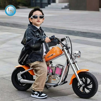 Kursi Anti-Selip Nyaman Sepeda Listrik Gaya Harley untuk Anak dengan Ban Karet Tiup yang Dilebar dan Peredam Guncangan Mobil Mainan