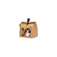 Maison pour chat en papier kraft lavable et écologique, villa pliable pour animaux de compagnie, grand lit-griffoir pour chat, meuble pour animaux de compagnie durable de style appartement