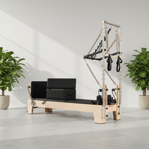 Reformer de Pilates de Madera de Arce Premium con Accesorios Completos y Media <span class=keywords><strong>Torre</strong></span> para Estudios de Pilates Comerciales de Lujo - Product Image 4