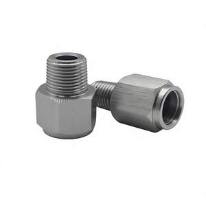 Adaptador de Rosca de 1/8" NPT Macho a M10x1.0 Hembra, Acero Inoxidable 304, Mecanizado por CNC, para Manómetros de Presión de Aceite - Product Image 2