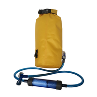 Filtre à eau extérieur paille eau potable directe gravité purificateur d'eau kit de survie 0.1 microns filtre à eau camping randonnée équipement