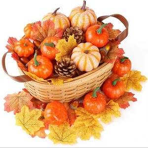 Set di Foglie d'Acero Artificiali Realistiche, Decorazione Autunnale per il Ringraziamento, <span class=keywords><strong>Halloween</strong></span> e Feste, Decorazione da <span class=keywords><strong>Tavola</strong></span> - Product Image 6