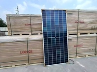 Modul Surya Bifasial Half Cell Longi Hi MO 7 LR8-66HGD 625W Kaca Ganda untuk Rumah dan Komersial