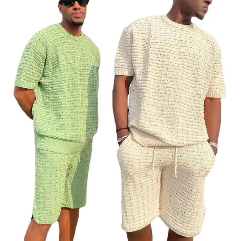 Summer Men's Sets Casual Track Suit Outfits Sweatsuits Sportswear Suit 2 Piece