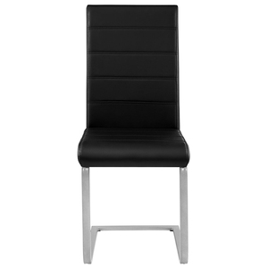 Sedia <span class=keywords><strong>da</strong></span> <span class=keywords><strong>Pranzo</strong></span> Industriale in Pelle Nera di Lusso con Schienale Alto, Stile Vintage Moderno Effezeta, Campione Gratuito - Product Image 4