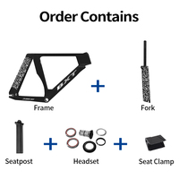 BXT TRC-195 de piste 2025 T1000 cadre de vélo de piste en Fiber de carbone piste à engrenage fixe cadre de vélo de route fourche tige de selle casque