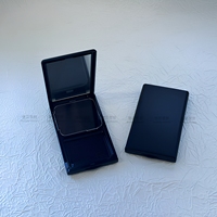 Commerce électronique transfrontalier, nouveau compact de poudre personnalisé à double usage sec/humide, forme rectangulaire verticale, en plastique ABS, cosmétique