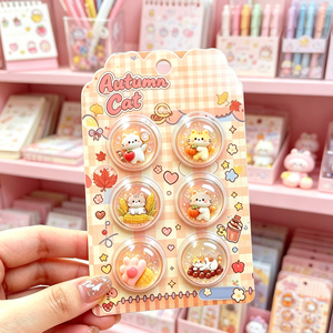 สติกเกอร์การ์ตูนพัฟฟี่สำหรับเคสโทรศัพท์ PVC ไดคัทเคลือบเงา ทนทาน ชุดสติกเกอร์ตกแต่ง - Product Image 3