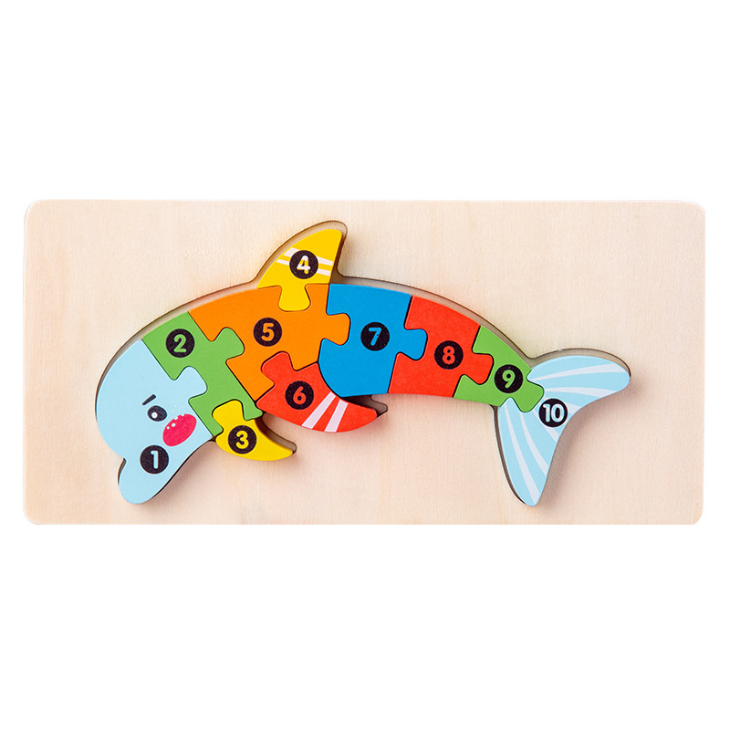 Puzzle tridimensionale a forma di delfino
