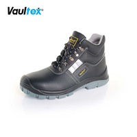 Bottes de sécurité de marque Vaultex Anti-statique Résistant à la chaleur S3 SRC Chaussures de travail sécurisées Bottes de sécurité en cuir de vache avec embout en acier