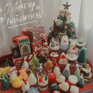 Christmas Scented <b>Candle</b> <b>Gift</b> <b>Set</b> Natural Soy Wax 3 Pcs Reindeer Christmas Tree Santa Claus Shape <b>Candle</b> <b>Set</b> Home Decoration - Product Image 2