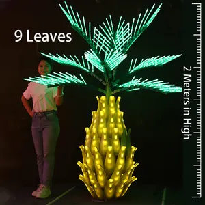 3m 6m Outdoor PVC Fairy Garden LED Lights Artificial Coconut Palm Tree Lamp Outdoor Landscape IP65 110V 220V DC24VPower Supply