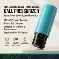 Vente chaude : Récipient de rétention et de restauration de pression manuel réglable 8-14 PSI, compatible avec les balles de tennis et de padel