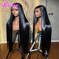 Wig Rambut Asli Vietnam 100% Raw Bone Straight Tanpa Lem, Wig Lace Front 13x6 5x5 Murah, Wig Closure Hd Lace Frontal