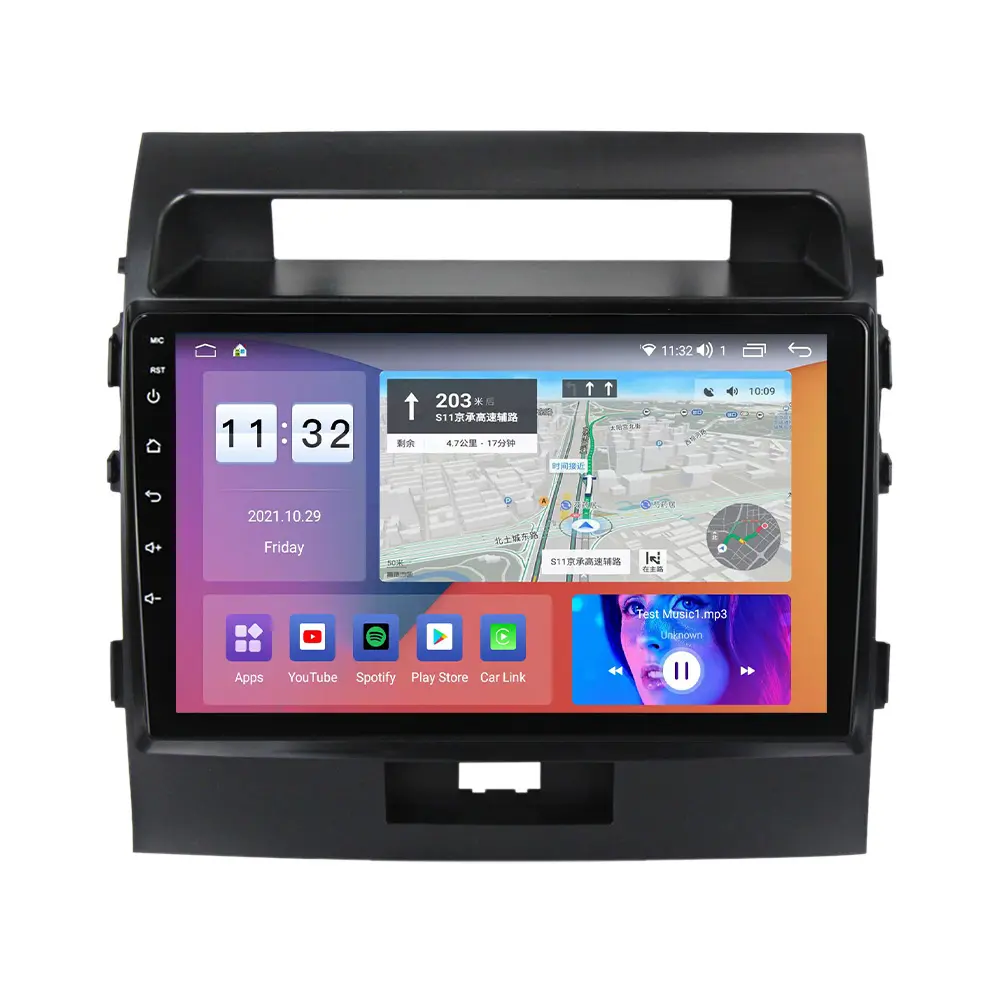 Multimedia para coche Toyota Land Cruiser 200 2008-2015 coche Radio SWC BT 4G LTE GPS sistema de Audio del coche